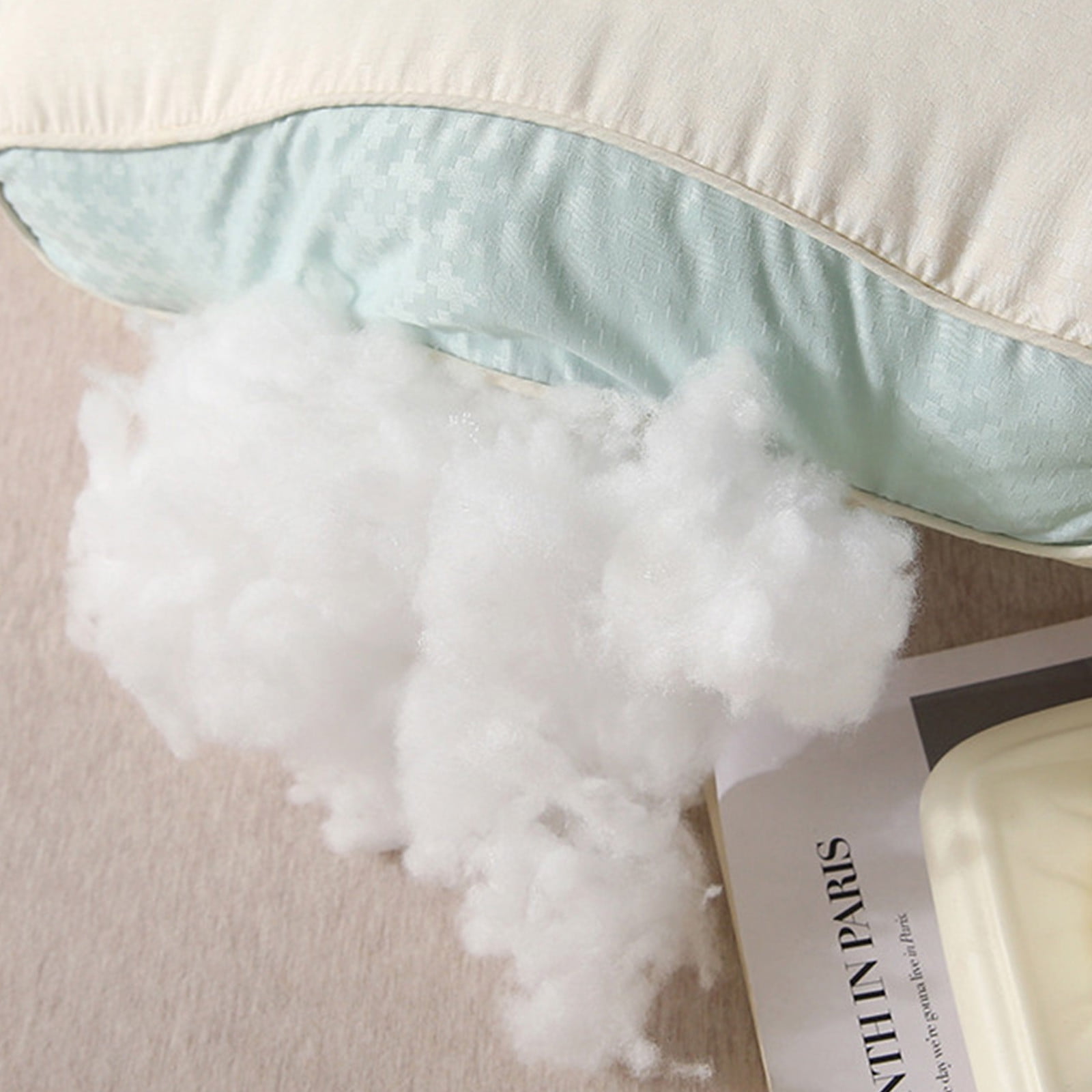 Organic Cotton Pillow for Sleeping with Organic Cotton Cover (King Size),Adjustable Loft,Head and Neck Pressure Support,Back,Side,and Stomach Sleeper