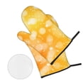 thumbnail image 3 of YFYANG Oven Mitts and Pot Holders Sets 4 Pieces, Non-Slip Heat Resistant Yellow Aperture Kitchen Glove Pot Mat for Cooking and Baking, 3 of 8