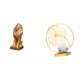 thumbnail image 1 of Escultura majestuosa de hierro, figura coleccionable, adorno de mesa, arte decorativo para oficina, hogar, estantería, chimenea, escritorio, dormitori, 1 of 8