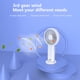 thumbnail image 3 of Hogar y jardín, Decoración de otoño, Ventiladores, Mini ventilador portátil de bolsillo con soporte, ventilador de escritorio con carga USB, calefactor., 3 of 6