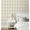 thumbnail image 2 of NextWall French Vanilla Calverlay Plaid Peel and Stick Wallpaper - 20.9 in. W. x 18 ft. L. Roll, 2 of 7
