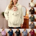 thumbnail image 4 of CAUYDY Womens Baby Pouch Hoodies with Pockets Oversized Hoodies Lightweight Baby Pouch Hooded Sweatshirt, 4 of 9