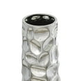 thumbnail image 6 of DecMode 39" Geometric Bubble Silver Ceramic Vase with Concaved Circles, 6 of 9