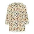 thumbnail image 3 of CYMMPU Blouses for Women Dressy Casual V Neck Tunic Tops Spring Tops Fall Fashion Shirts Loose Fit 3/4 Sleeve Floral Printed Plus Size Blouse L, 3 of 4