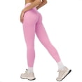 thumbnail image 4 of Yoga Pants Women Slim Fit High Waisted Long Pants Casual Running Workout Fitness Women's Yoga Leggings Pink XL, 4 of 4