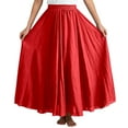 thumbnail image 5 of WENWU Women's Flowy Midi Skirt for Daily Wear and Party Versatile Styling Comfortable A Line Skirt with Elegant Design for All Seasons Leather Pleated Skirt Skirts for Women plus Size, 5 of 7
