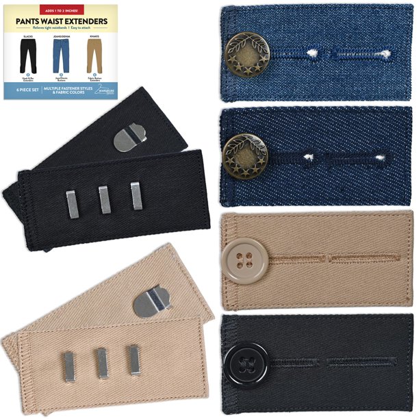 Set de extensores de cintura para pantalones, 6 piezas, para hombre y mujer, de Wardrobe Hackers