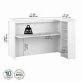 thumbnail image 4 of Studio C 72W Privacy Desk with Shelves in White - Engineered Wood, 4 of 7