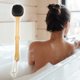 thumbnail image 5 of Depurador de espalda para baño de ducha, cepillo corporal de silicona con mango largo para exfoliar la piel, negro, 1 ud., 5 of 7