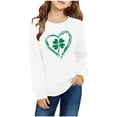 thumbnail image 4 of COM1950s Chandails en Molleton pour Filles, Garçons et Filles Imprimé Jour de la Saint-Patrick Col Rond Manches Longues Chandail en Molleton, 4 of 7