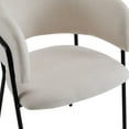thumbnail image 4 of GDF Studio Calla Modern Upholstered Dining Chair with Metal Legs, Beige+Black, Set of 4, 4 of 8