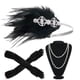 thumbnail image 2 of Conjunto de diadema de plumas estilo retro europeo y americano para fiestas, cenas, pulseras, collares y pendientes. Barra de humo, 2 of 5