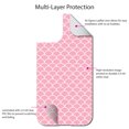 thumbnail image 4 of DistinctInk Custom SKIN / DECAL compatible with OtterBox Defender for iPhone 11 Pro MAX (6.5" Screen) - Light Pink Scalloped Pattern, 4 of 5