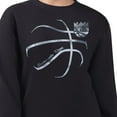 thumbnail image 3 of Women's G-III 4Her by Carl Banks Black Sacramento Kings Metallic Print Basketball Sketch Fleece Sweatshirt, 3 of 3