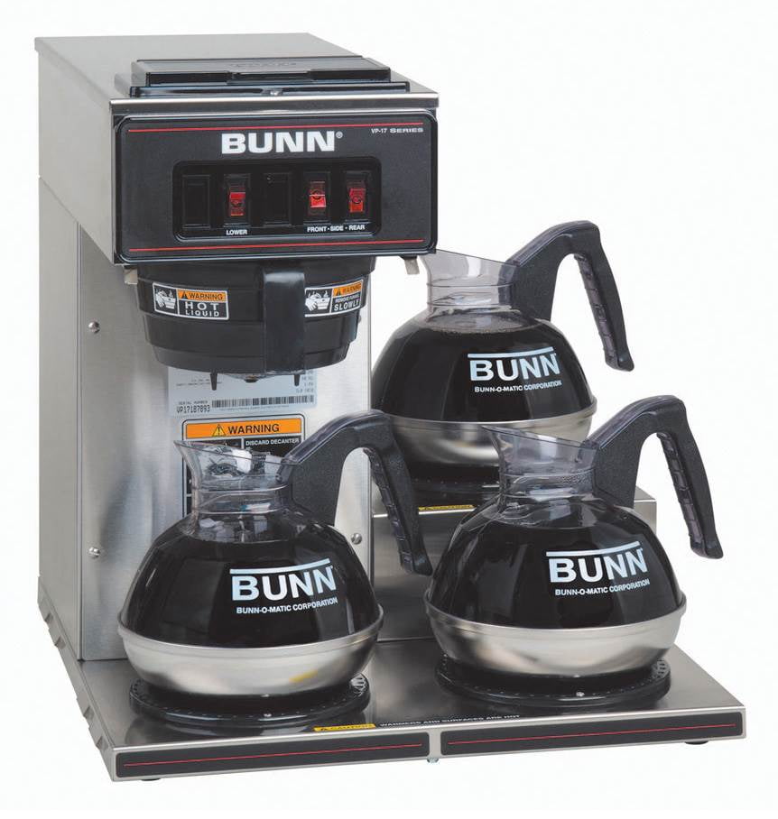 BUNN VP17-3 SS Pourover Commercial Coffee Brewer with ...
