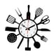 thumbnail image 2 of Reloj de pared acrílico silencioso con números arábigos, decorativo para el comedor. Negro, 2 of 9