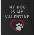 thumbnail image 2 of 9 Crowns Men's Unisex Graphic Tee My Pet is my Valentine FunnyT-shirt (DogVal-JBlack, Medium), 2 of 3