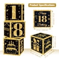 thumbnail image 2 of Cheinxy 18th Birthday Decorations Boxes With Birthday Banner for Men or Boy- 4PCS Black Gold Time To Adult 18th Birthday Balloons Boxes,18 Year Old Party Supplies for Men Boy, 2 of 8