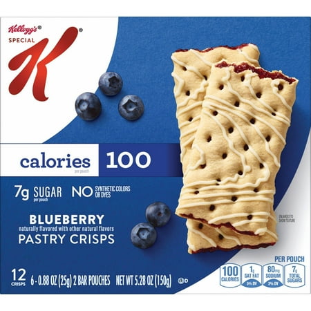 2 Pack – Kellogg s Special K Blueberry Pastry Crisps 5.28 oz – 12 ct Packaging may vary
