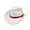white, variant on Unisex Vintage Felt Cowboy Hat :Western Style Wide Brim Fedora for Outdoor Travel