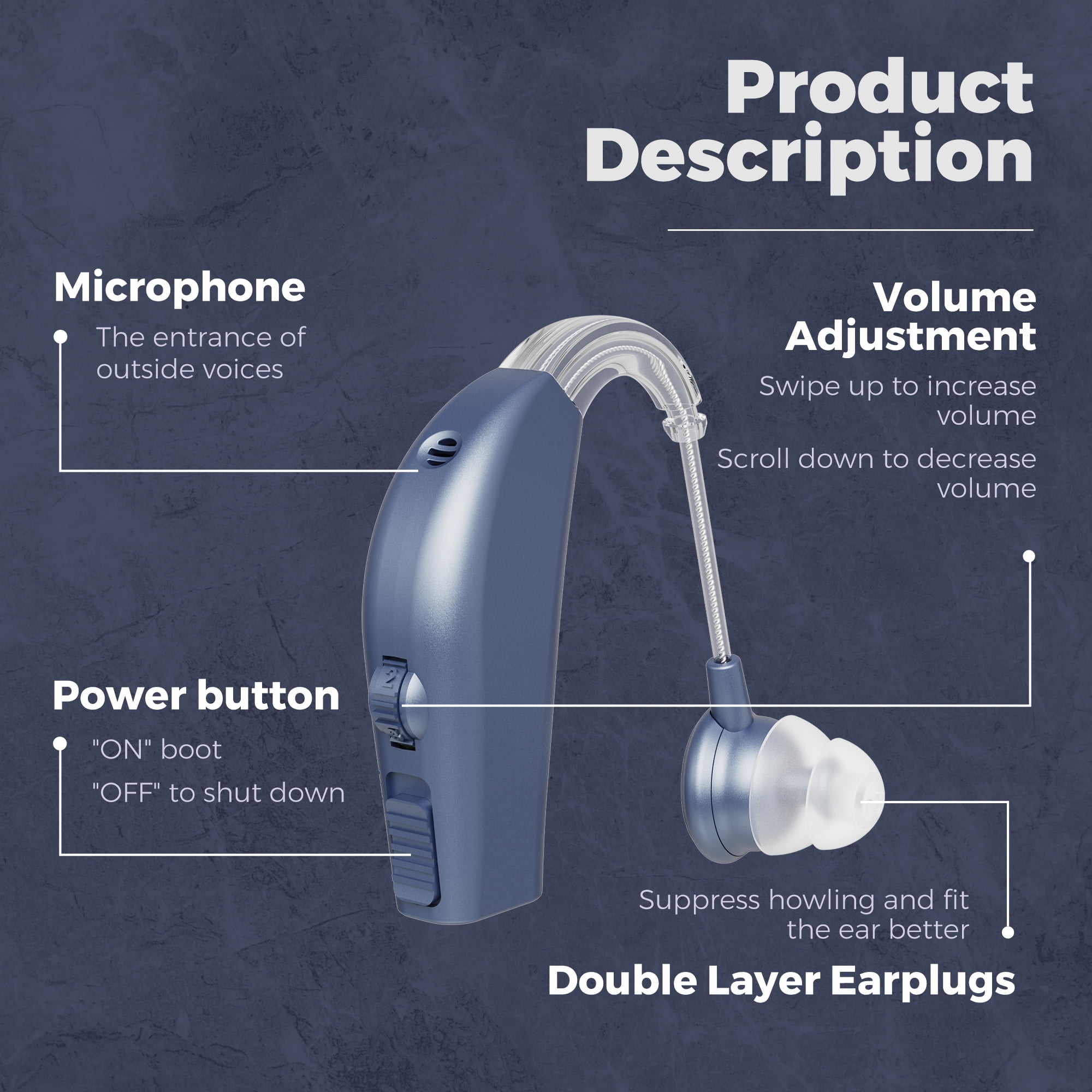 MEDca Digital Personal Hearing Sound Multicolor Amplifier