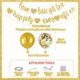thumbnail image 7 of Gold Engagement Party Decorations, Gold Wedding Party Balloons Love Laughter and Happily Ever After Glitter Banner Decor for Bride-to-be Bridal Shower Bachelorette Party Supplies, 7 of 7