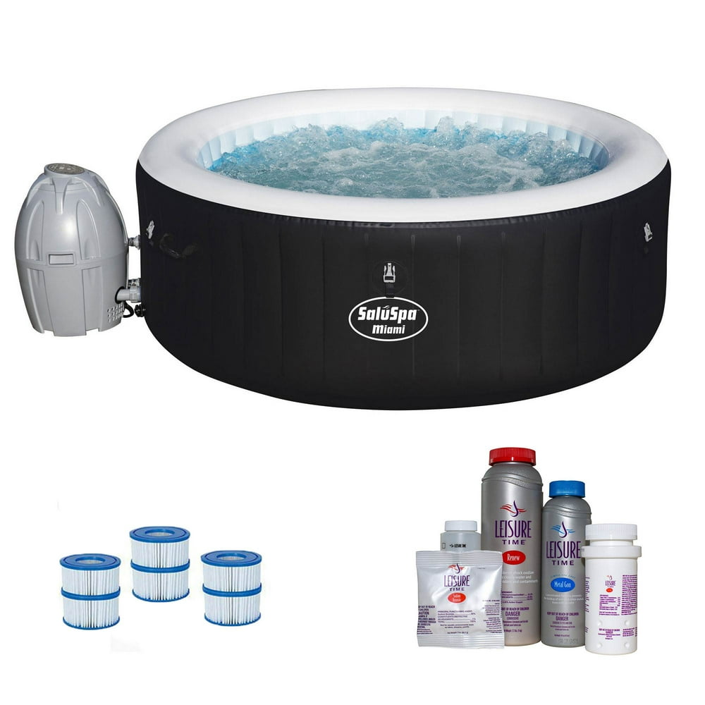 Bestway SaluSpa Inflatable Hot Tub with Spa Bromine Kit & Filter