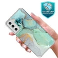 thumbnail image 3 of Samsung A13 5G Case, Rosebono Slim Hybrid Shockproof Hard Cover Graphic Fashion Colorful Skin Cover Armor Case for Samsung A13 5G (Green Marble), 3 of 5