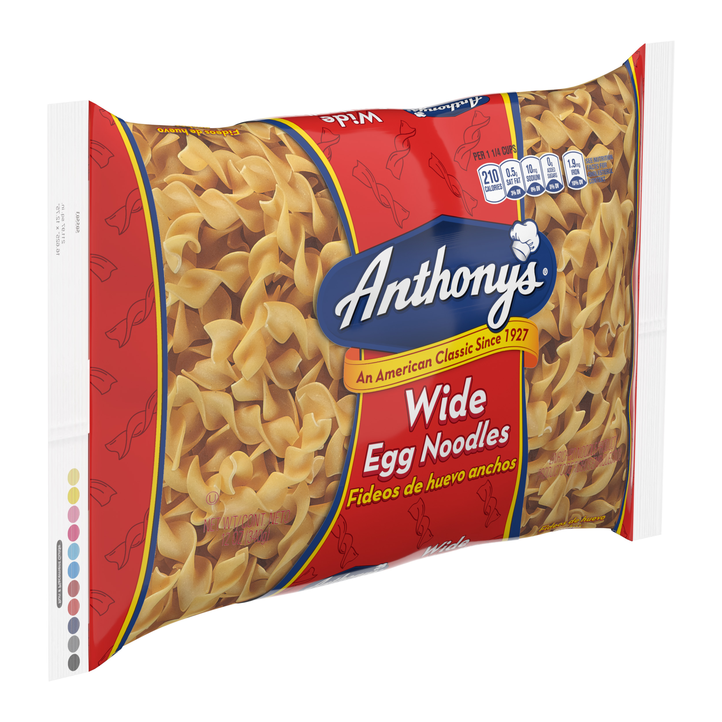 Anthony's Wide Egg Noodles, 12-Unit Pack, 10.5 lbs - Quick-Cooking & Texture-Rich for Homestyle Dishes
