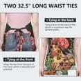 thumbnail image 6 of Black Gothic Skull Flower Pattern Apron-Garden Aprons for Women with Pockets-Cotton Linen Waterproof Kitchen Cooking Gardening Aprons Adjustable for Kitchen,Cooking,BBQ and Salon 33x27 Inch, 6 of 7