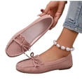 thumbnail image 6 of Women’s Summer Mule Moccasins Wide Width Casual Versatile Slip On Open Back Flats Pink 7, 6 of 7