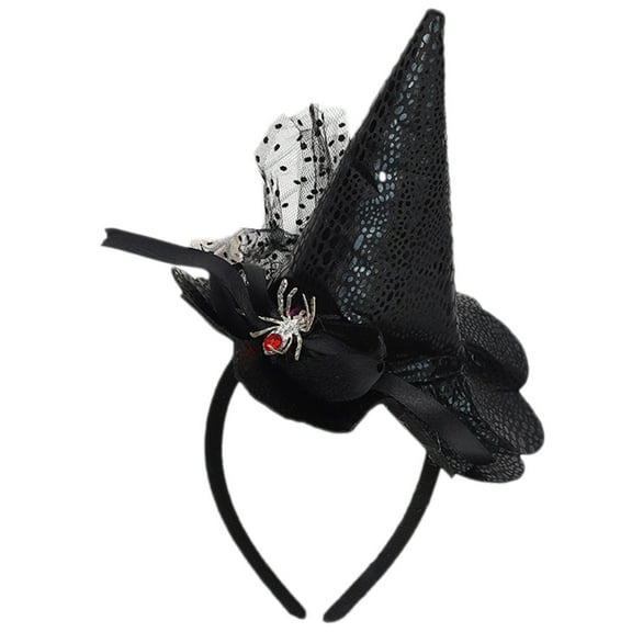 Halloween Party Props Wizard Cap Headband Witch Hat Hairhoop Hairband for Child Adult Festival Party Headdress