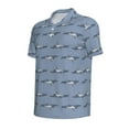 thumbnail image 2 of Vsdgher Cute Whale Print Men's Short Sleeve Stretch Polo Shirt, Moisture-Wicking Performance Polo Shirt, 2 of 8