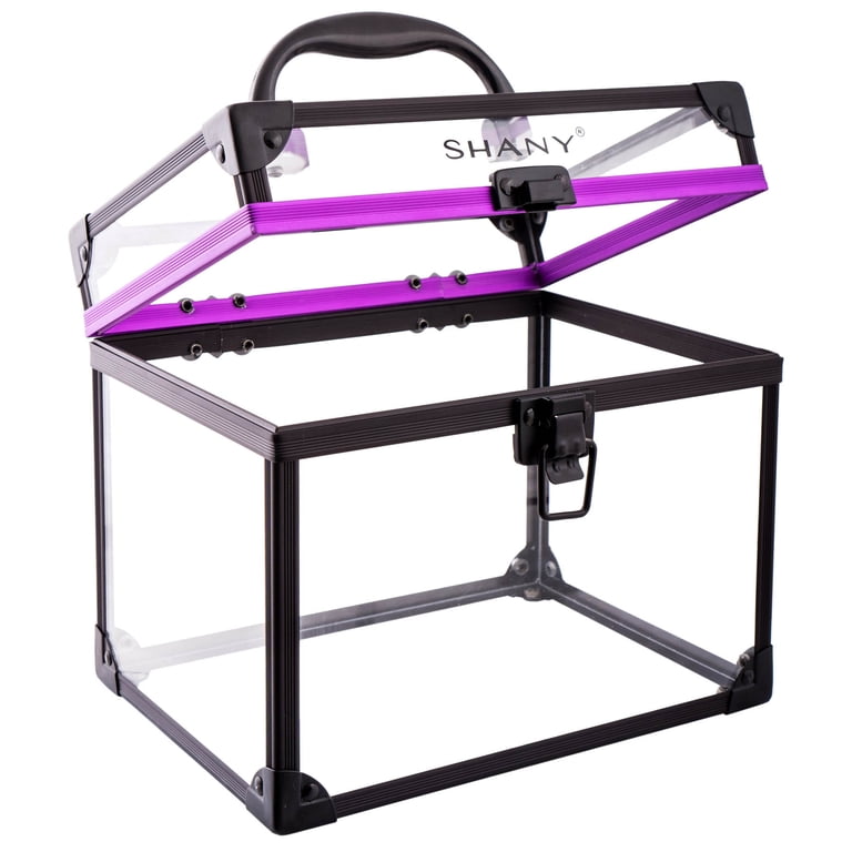 Clear Extra Large Cosmetic Train Case with Secure Closure photo 4
