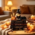 thumbnail image 5 of Wooden Reading Ghost Tabletop Figurine - Cute Librarian Statue for Bookshelf Decor - Halloween Ornament for Library Scene, Study Desk, or Shelf Display - Spooky Gothic Home Accent for Book Lovers, 5 of 7