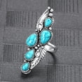 thumbnail image 3 of QQTDFG Vintage Turquoise 925 Silver Women Rings Wedding Party Jewelry Gifts Size 6-10-#6-10, 3 of 8