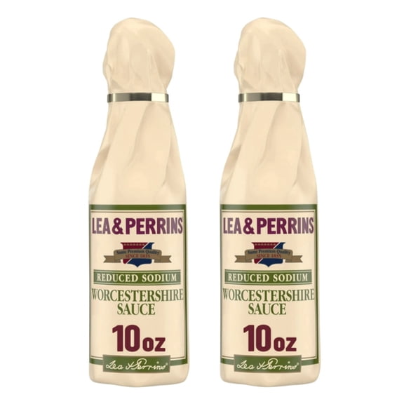 Lea & Perrins Reduced Sodium Worcestershire Sauce, 10 fl. oz. Bottle (2 Pack)