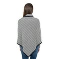 thumbnail image 5 of SAOL Ladies Herringbone Poncho Sweater Soft Wool Blend Irish Cape, 5 of 5