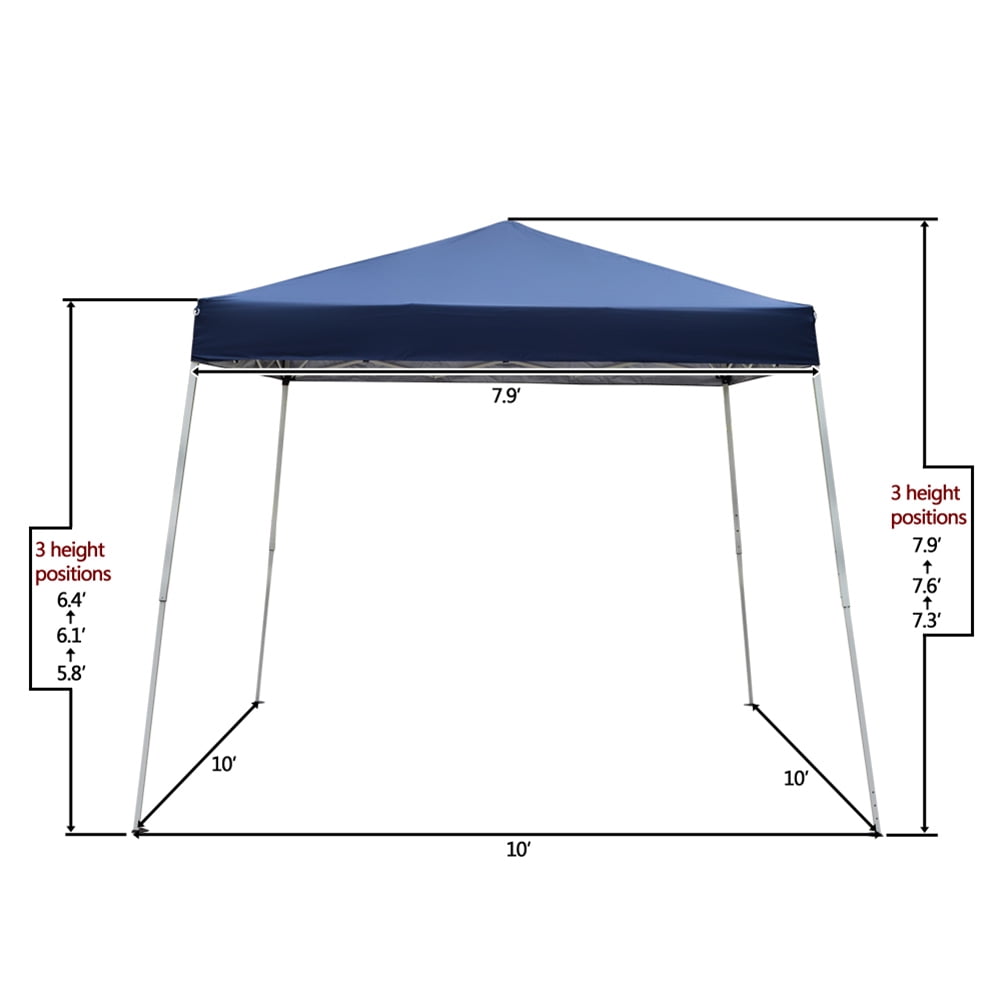 Aimee Lii 118"x118" Canopy Tent Awnings for Decks, Backyard Canopy Gazebo, Awnings for Patio Waterproof, Outdoor Patio Awnings for Party Camping BBQ Events, Blue