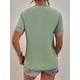 thumbnail image 2 of Blusa de manga corta con diseño de lunares en contraste para mujer Verde (Mint Green) G Verde (Mint Green) G Xishao ropa, 2 of 2
