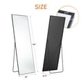 thumbnail image 6 of Dovelina 64in Full Length Mirror Rectangle Mirror Full Body Mirror with Bracket, Aluminum Alloy, Black, 6 of 6