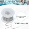 thumbnail image 2 of Uxcell Rhinestone Chain, Crystal Rhinestone Chain Trim Close Chain Roll Sewing Bling Diamond Strips for DIY Projects Silver 2mm, 2 of 7