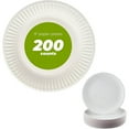 thumbnail image 1 of Plato de papel Concession Essentials de 9 pulgadas, blanco sin estucar (200 unidades), 1 of 7