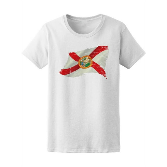 Florida Grunge Flag T-Shirt Women -Image by Shutterstock, Female x-Large