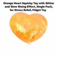 thumbnail image 3 of Orange Heart Squishy Toy with Glitter and Slow Rising Effect, Single Pack, for Relaxation, Squeeze Toy, 3 of 3
