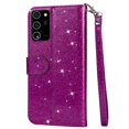 thumbnail image 3 of Samsung Galaxy Note20 Ultra Case, Dteck Bling Glitter PU Leather Zipper Wallet Case Cover With Hand Strap For Samsung Galaxy Note20 Ultra 5G, Purple, 3 of 5