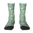thumbnail image 2 of Jolly Corgis In Green Design Theme Socks Accessories for Female Male Flexible Dress Socks, 2 of 4