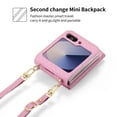 thumbnail image 2 of Allytechgroup Galaxy Z Flip 5 Case Wallet, Shockproof Phone Case with Zipper Pocket and Detachable Crossbody Shoulder Strap Protective Case Cover for Samsung Galaxy Z Flip 5, Pink, 2 of 10