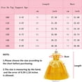 thumbnail image 4 of Girls Belle Princess Birthday Party Dress Yellow Costume Halloween Christmas Outfits, 4 of 7