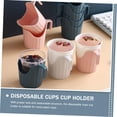 thumbnail image 4 of Taza Rosa 6 Piezas Portavasos Aislados Tazas de Café Desechables Portavasos de Plástico Fundas para Tazas de Café Vaso de 40 Oz con Mango Antideslizante Papel Protector de Taza Sincero Electrónica, 4 of 5